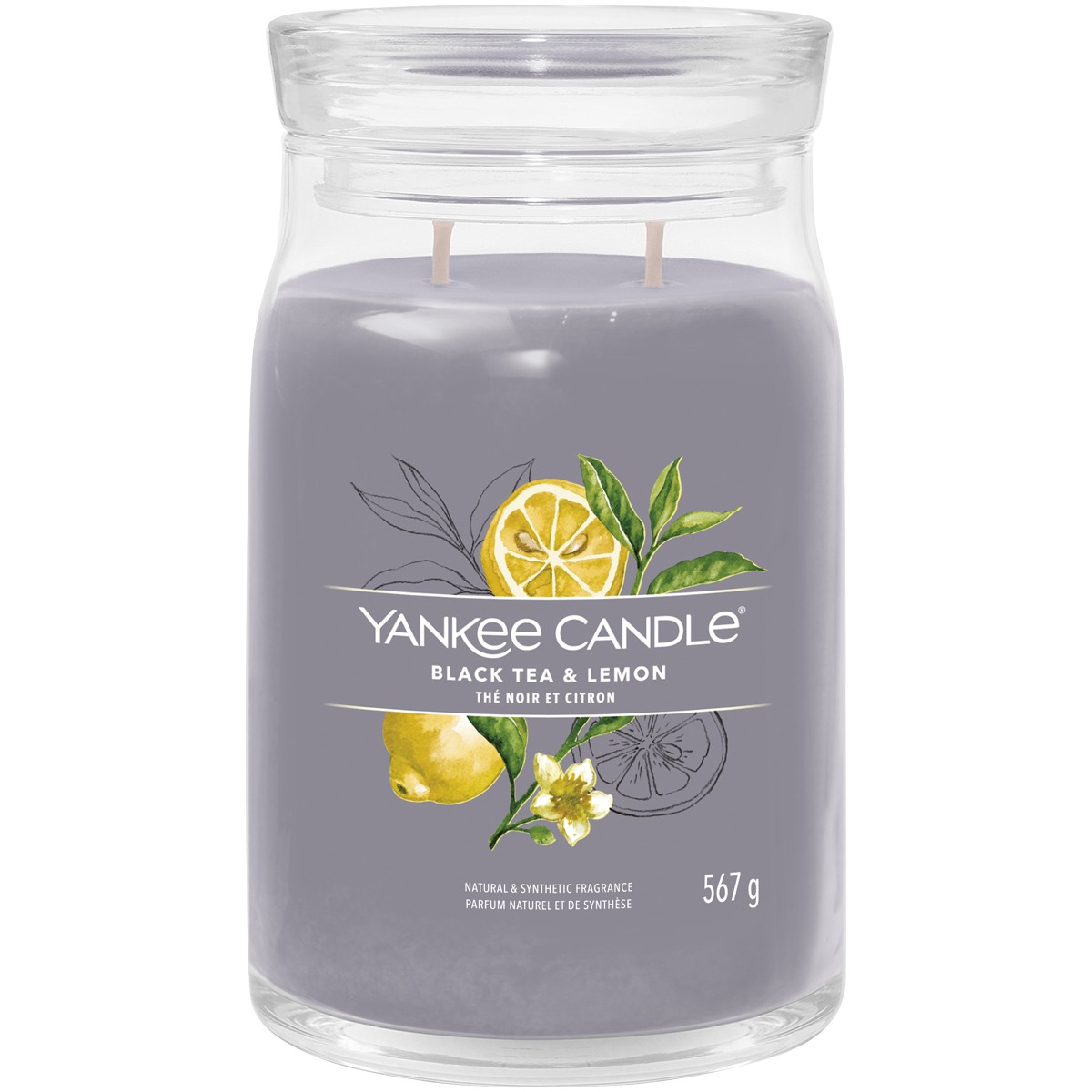Bougie gobelet - Thé noir & citron - Grand modèle - 567 g