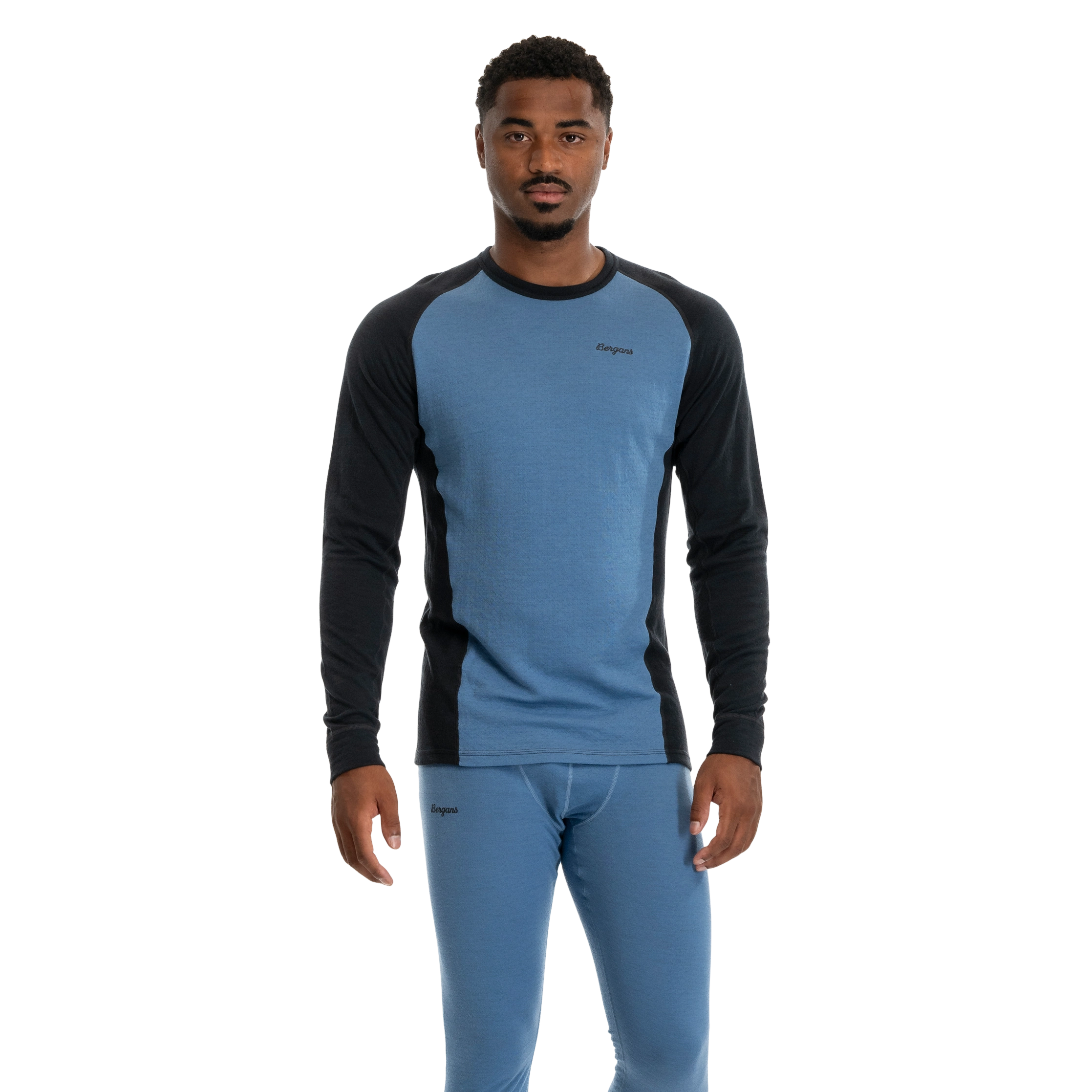 Inner:Dual Merino Long Sleeve Men Elemental Blue / Dark Shadow Grey