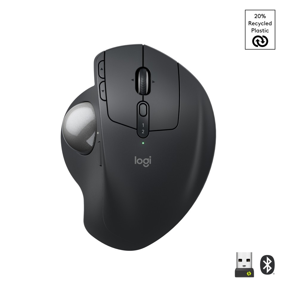 Logitech - MX Ergo S Advanced Wireless Trackball Black