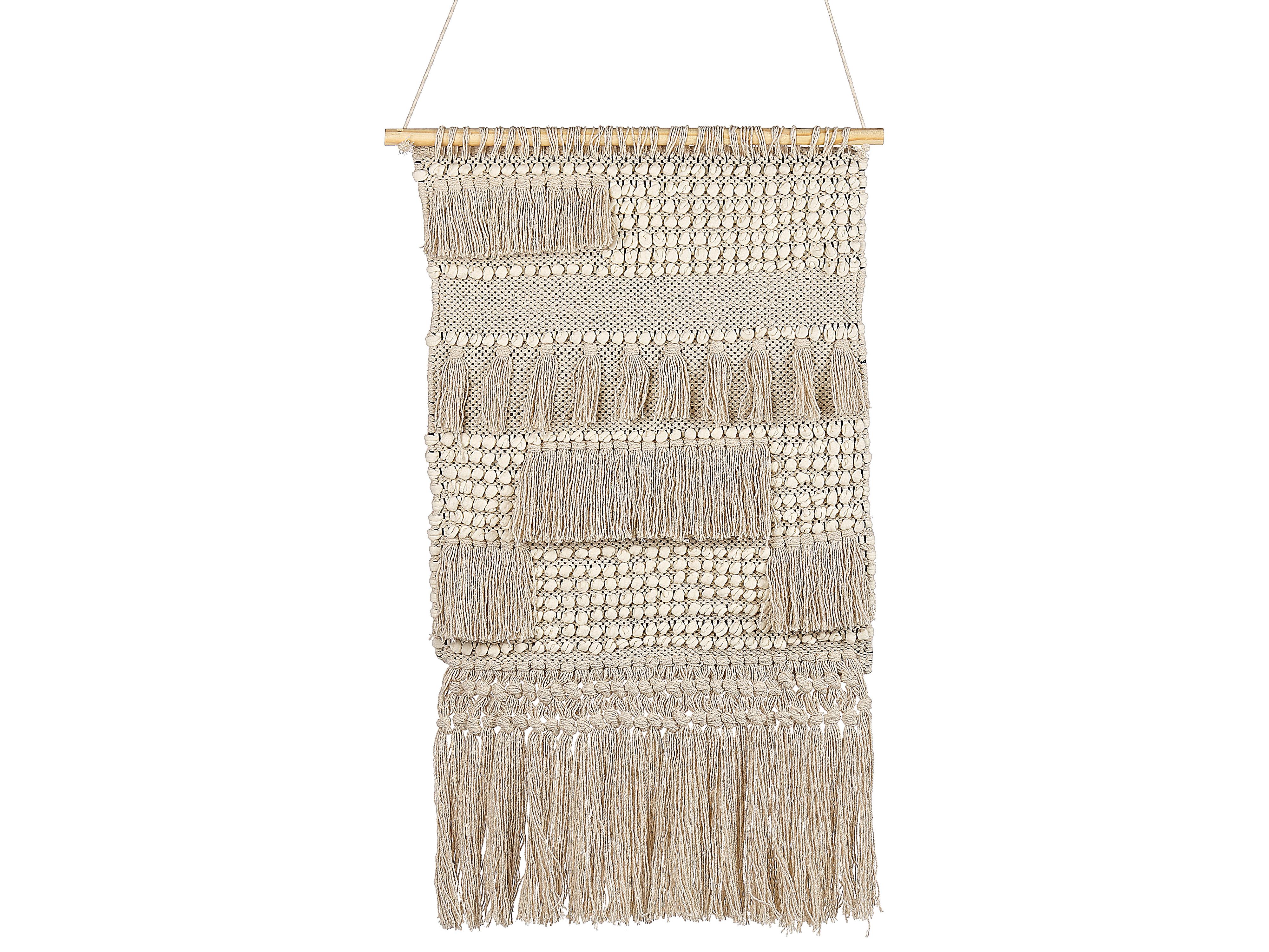 Stoffen wanddecoratie GUJRAT Katoen 102 cm Beige