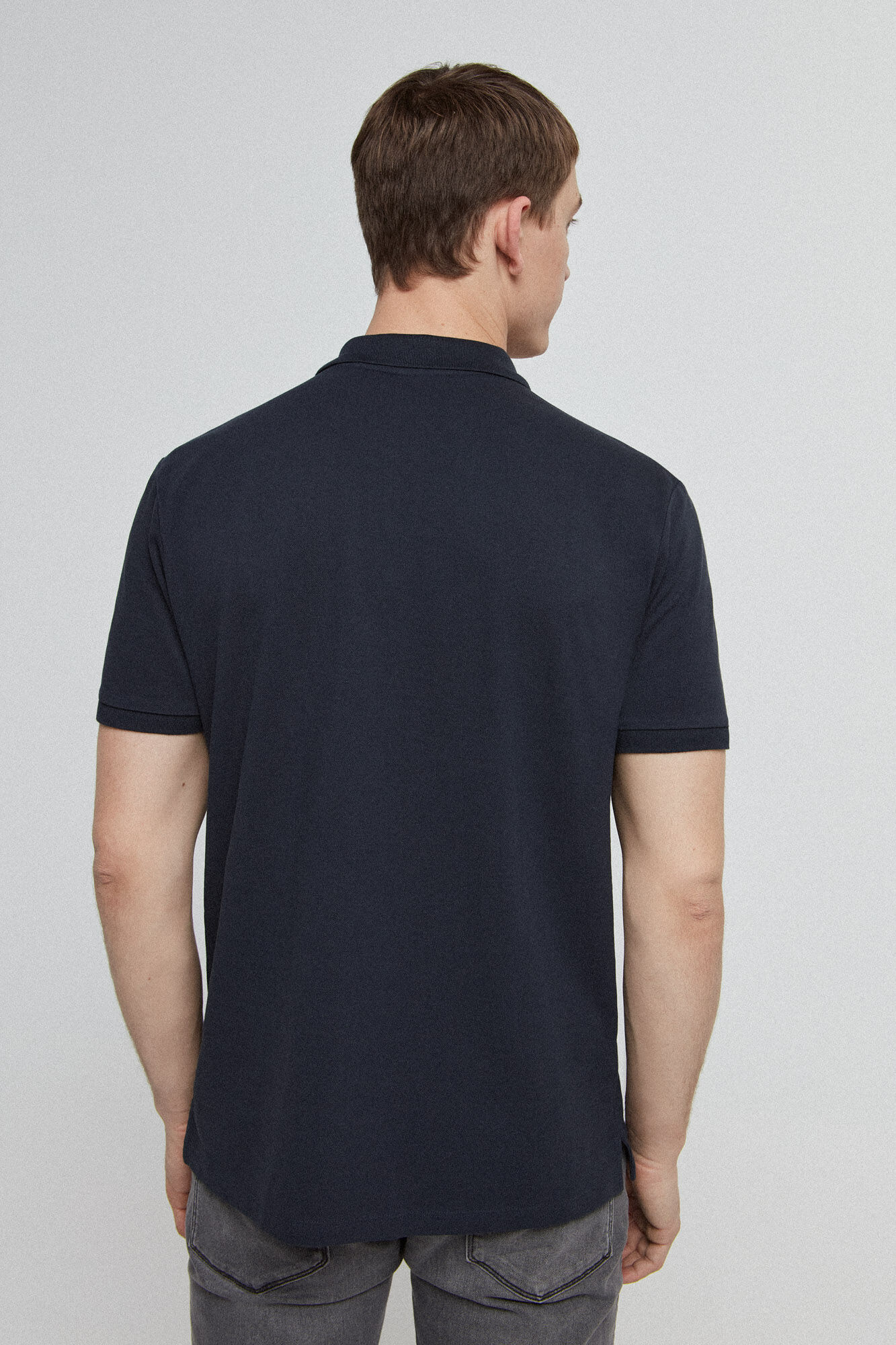 Camisa polo de manga curta - azul escuro