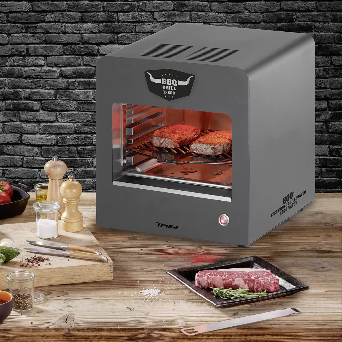 Elektrogrill Trisa BBQ Grill X-800 Schwarz