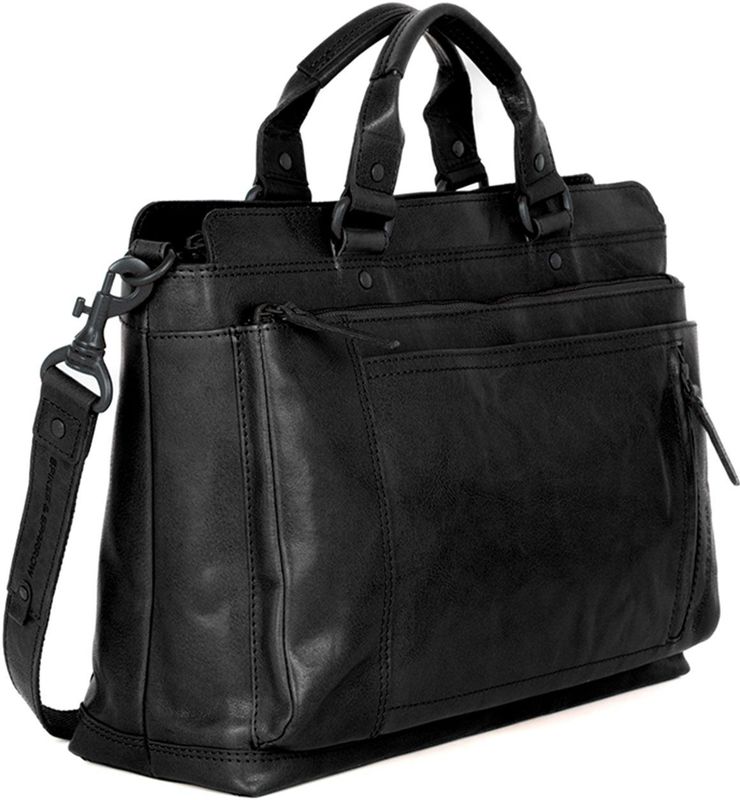 Spikes & Sparrow - Bennie Business Bag - Zwart - Laptoptas - Geschikt voor 14 inch
