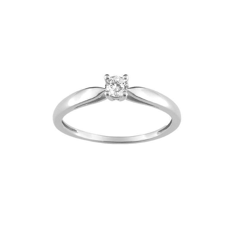 Bague Femme - Or 18 Carats - Diamant 0,15 Carats
