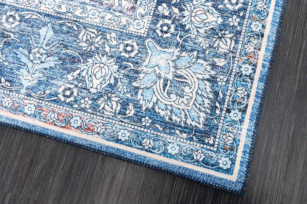 Vintage Teppich HERITAGE 230x160cm blau beige rot Flachgewebe Muster