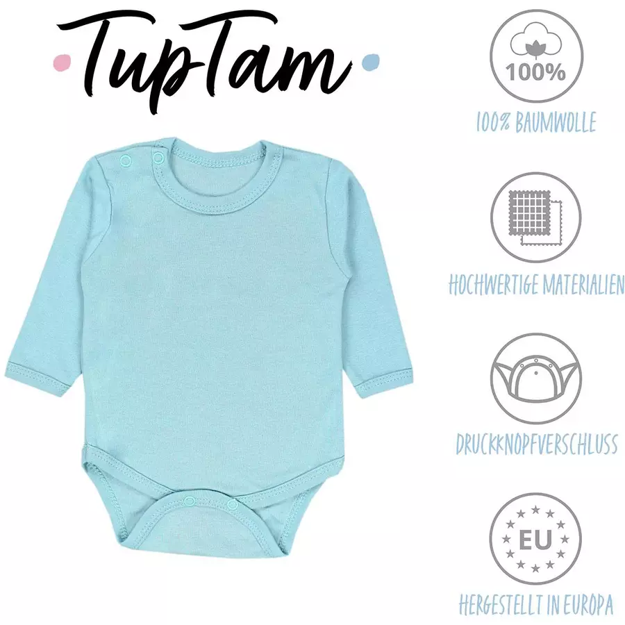 TupTam Jungen Baby Body Langarm 5er Pack blaugrün