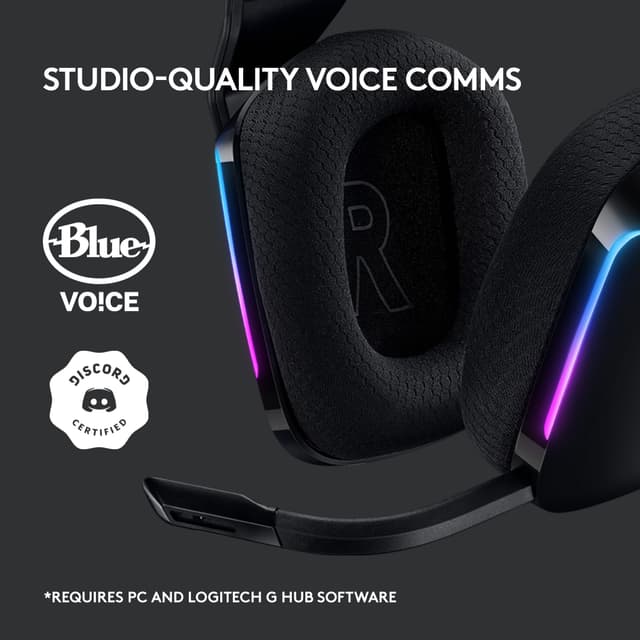 Logitech G733 Lightspeed RGB gaming headset (sort)