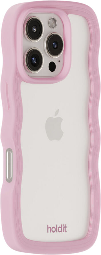 HoldIt Wavy Case iPhone 16 Pro Max Lyserød