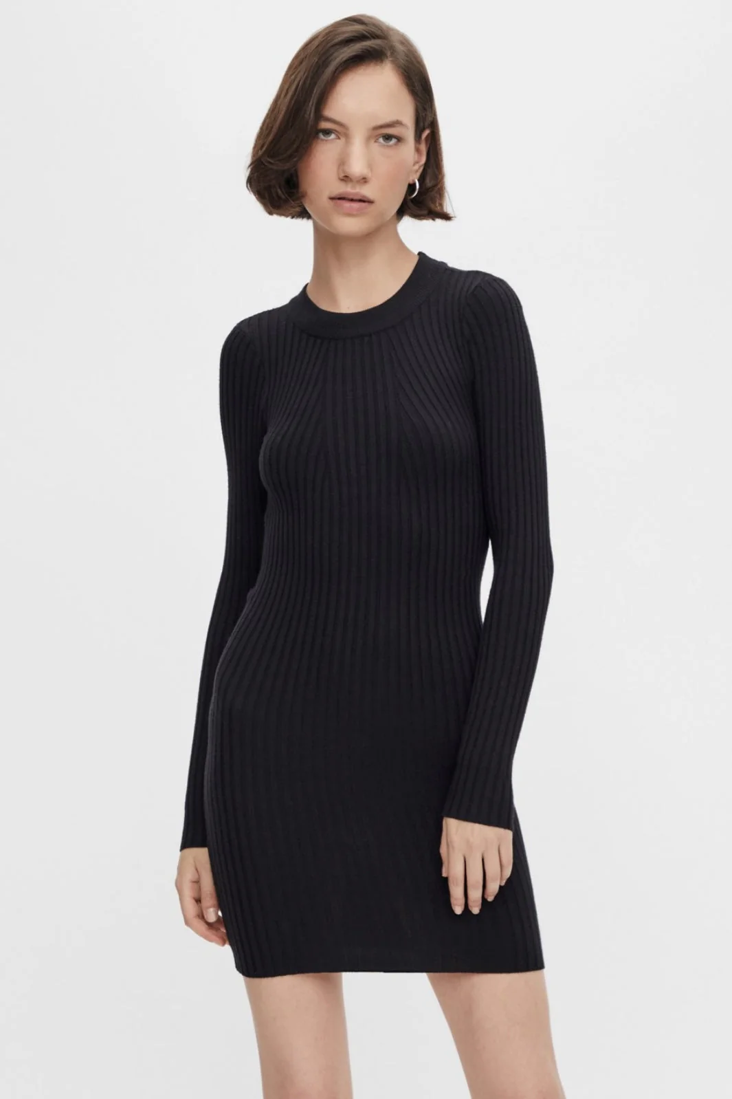Pieces PcCrista LS O-Neck Knit Dress