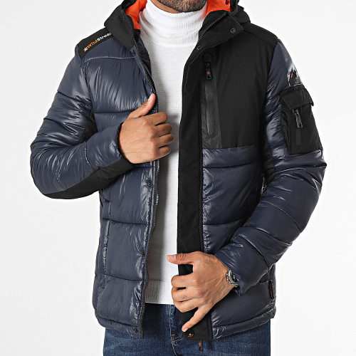 Doudoune Capuche Bleu Marine