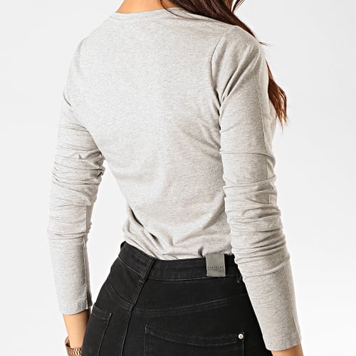 Tee Shirt Manches Longues Femme New Virginia Gris Chiné