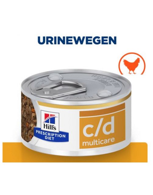 Hill's Prescription Diet C\/D Multicare Urinary Care Stoofpotje Blik - Kattenvoer - Kip Groente 82 g