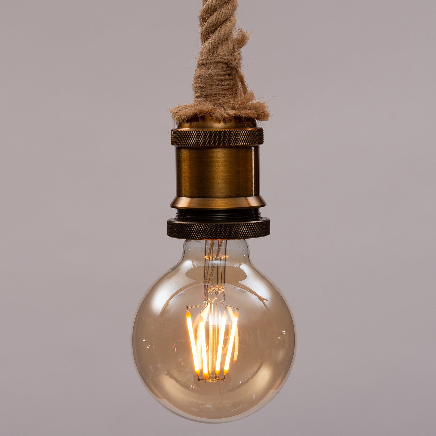 Hanglamp met touw goud 300 x 4,5 x 7 cm