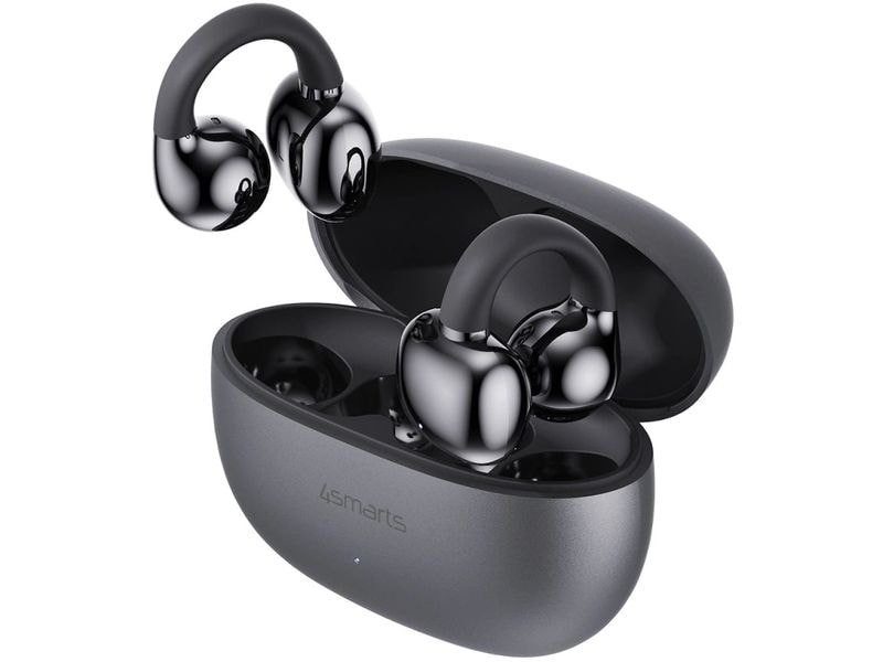 4smarts Open-Ear-Kopfhörer SkyBuds Clip Grau Drahtloser Bluetooth-Kopfhörer mit Open-Ear-Design