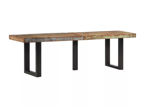 Banc 160 cm bois de récupération massif et acier