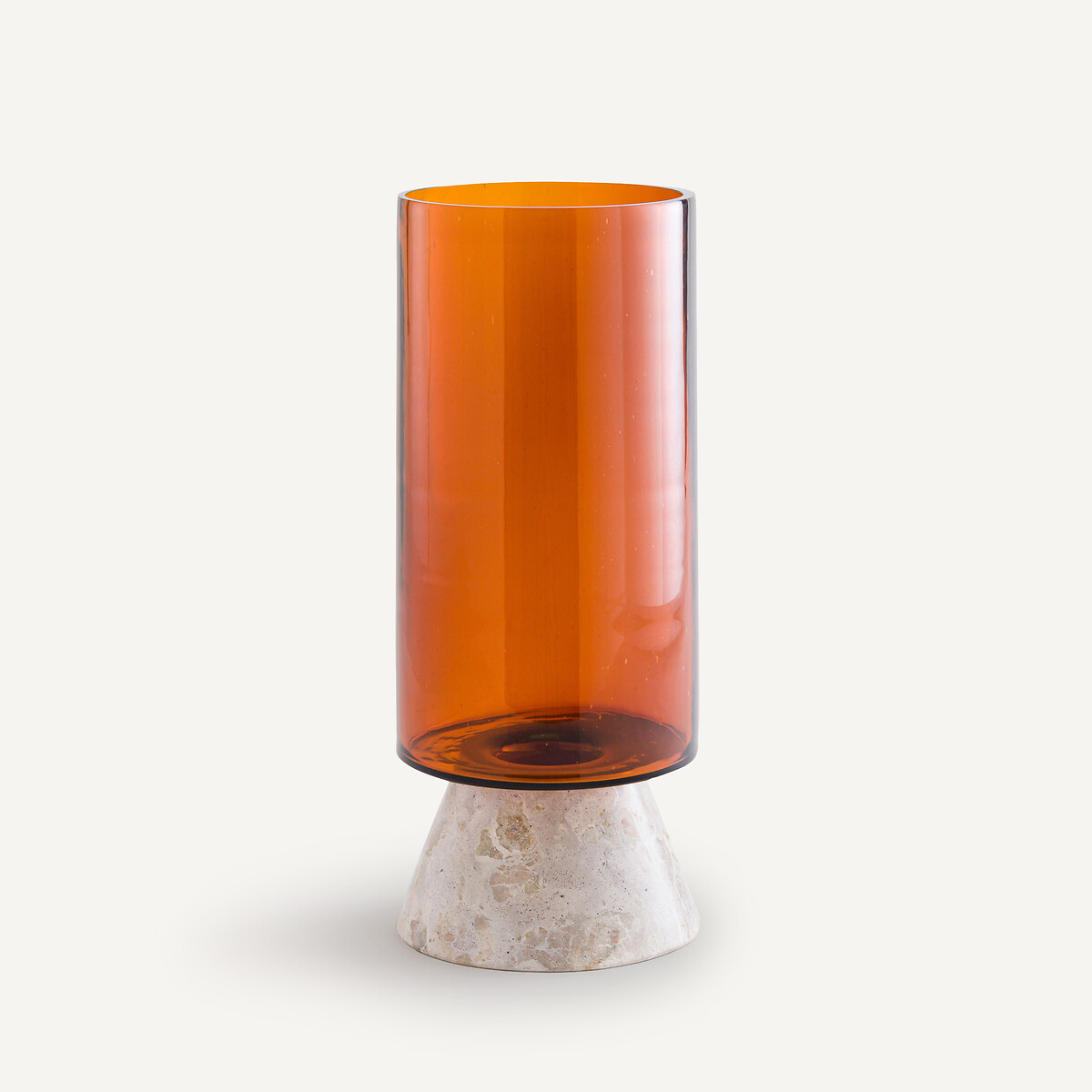 AM.PM<br>Vaso em vidro âmbar e mármore, Trapani