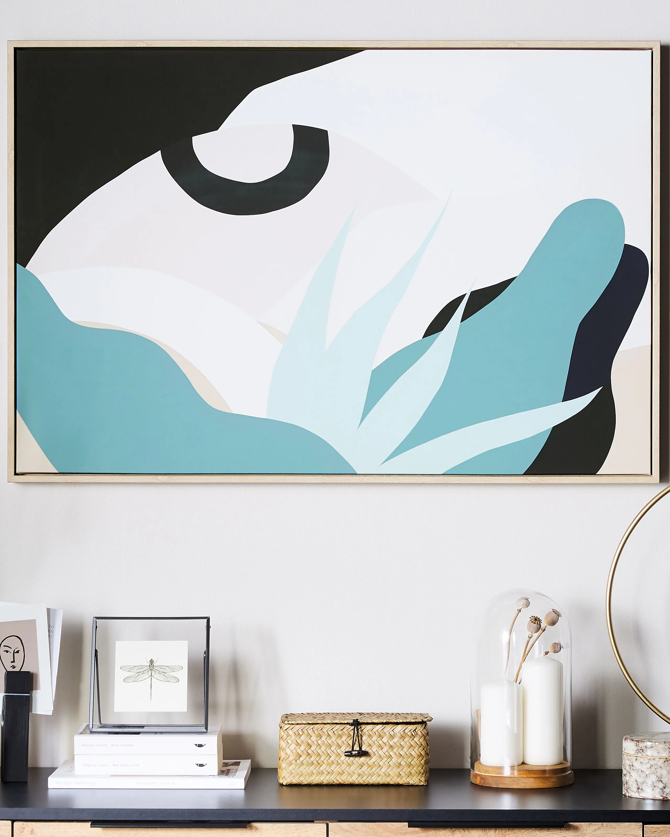 Canvas FORNEA Abstract motief 63 x 99 cm Meerkleurig