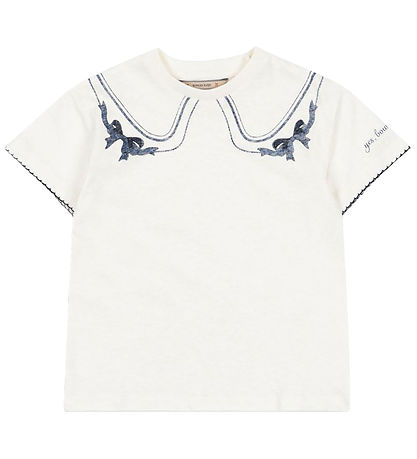 Konges Sløjd T-Shirt - Era - Off White/Bow Kragen
