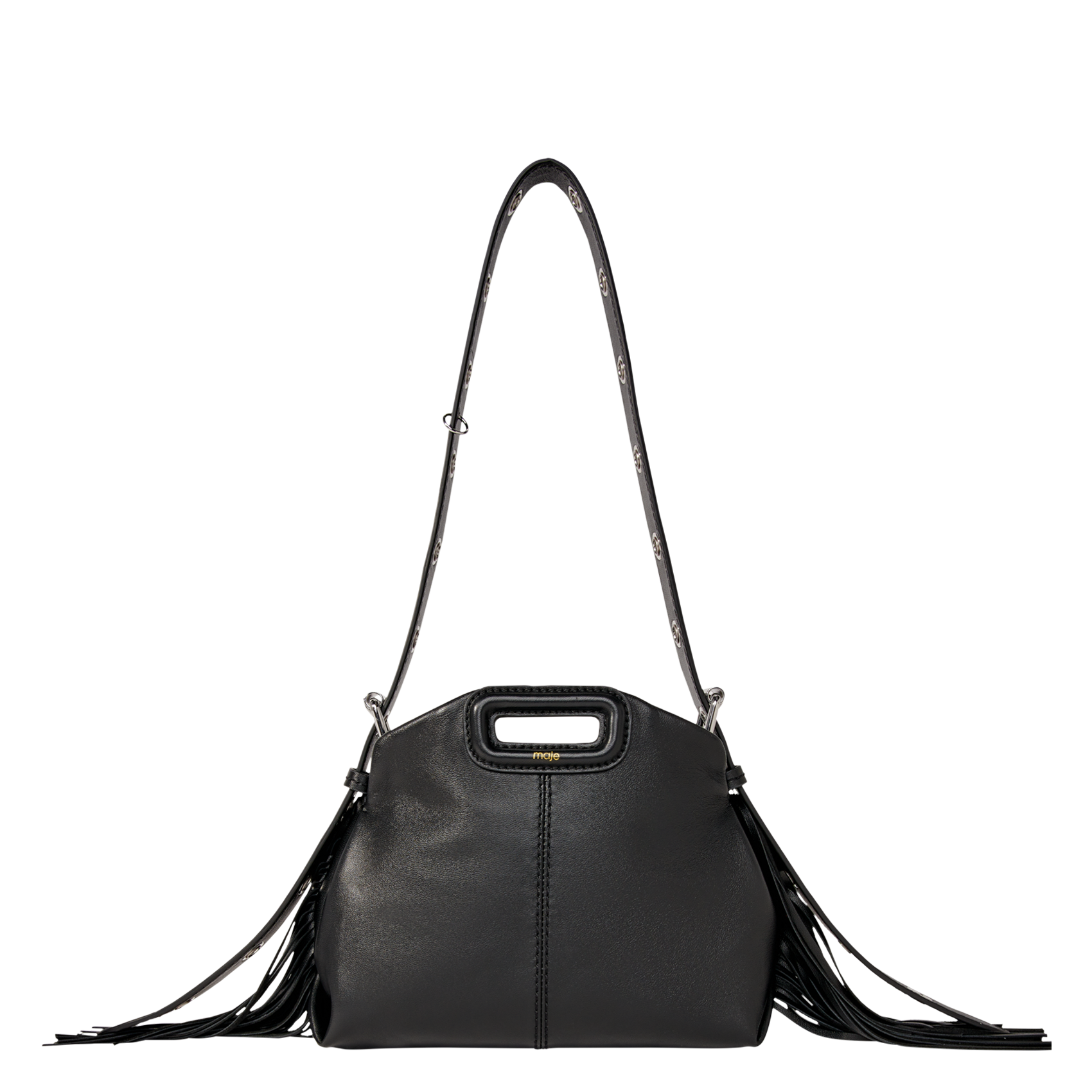 MISS M MINI - Sac bandoulière en cuir lisse | Noir