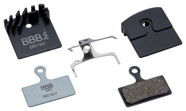Paire de Plaquettes BBB DiscStop Coolfin Organiques pour Shimano Deore/SLX/XT/XTR