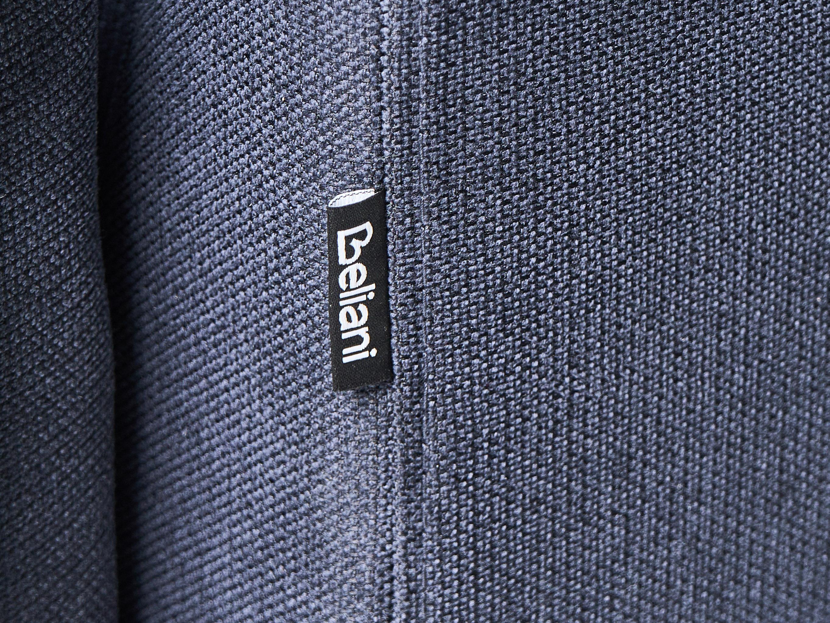 Bank 3-zits KUNES Stof Donkerblauw