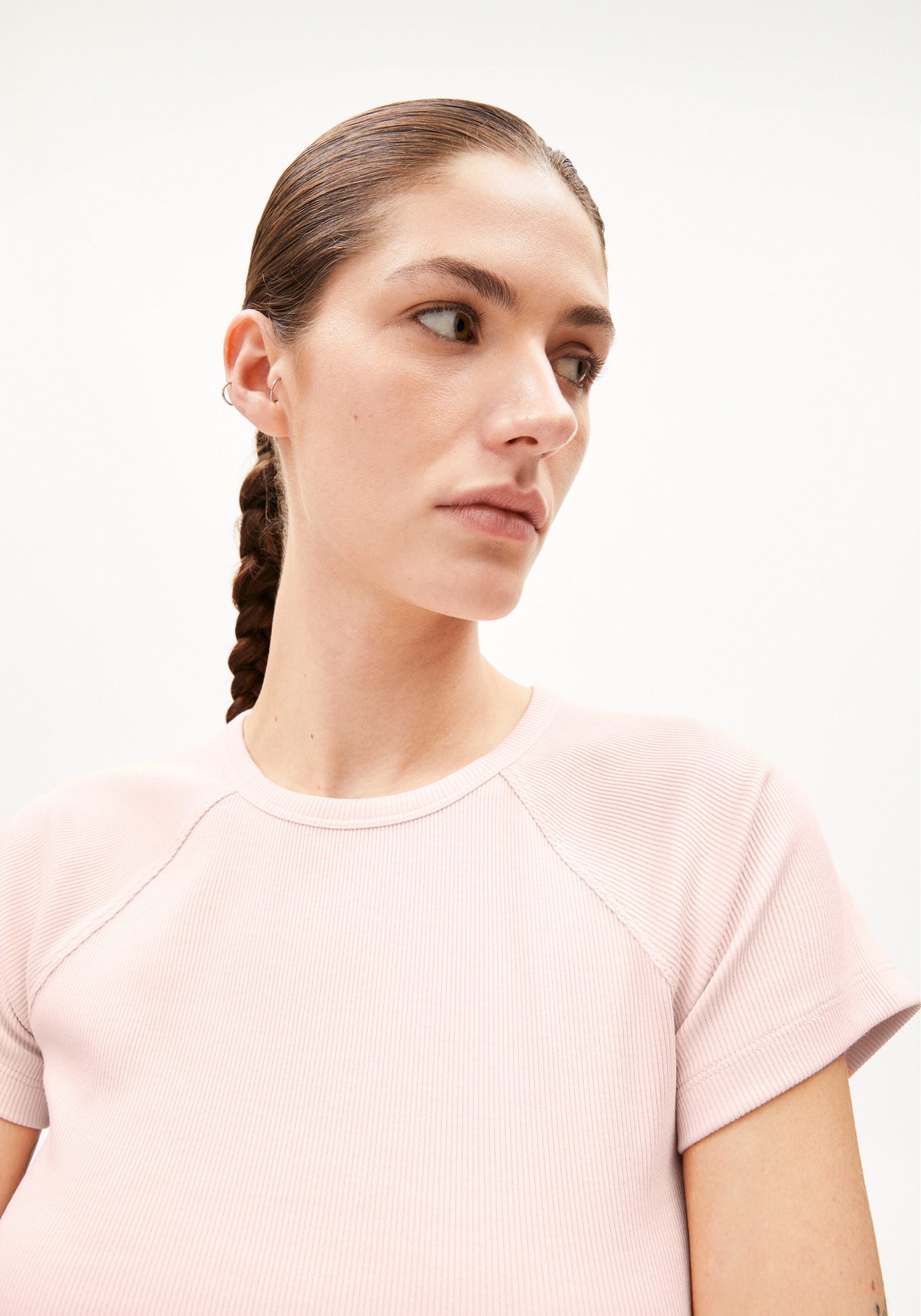 Armedangels Ripp-T-Shirt Hanjaa Rosalilly
