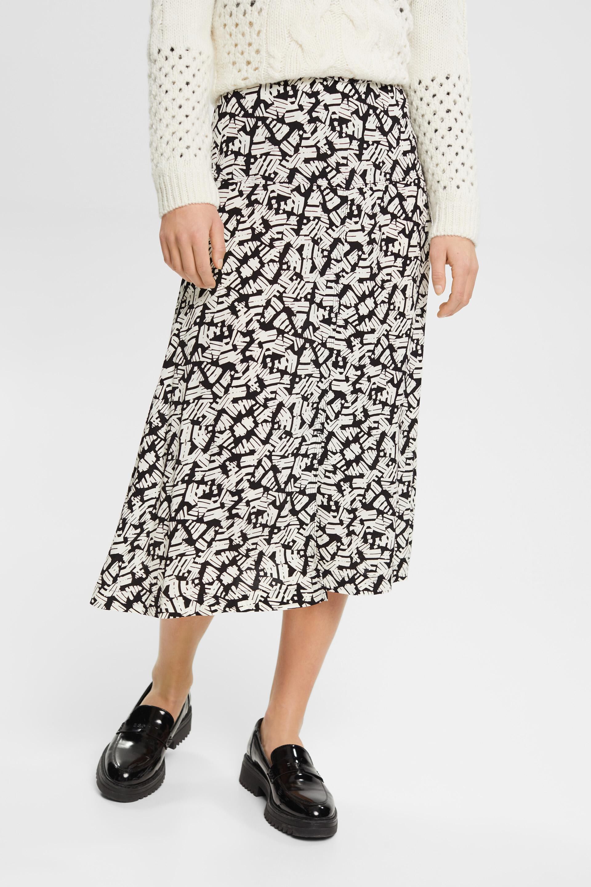 Jupe à motif de longueur midi
