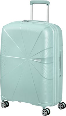 American Tourister StarVibe Spinner Koffert 70-77L, Metallic Surf Blue