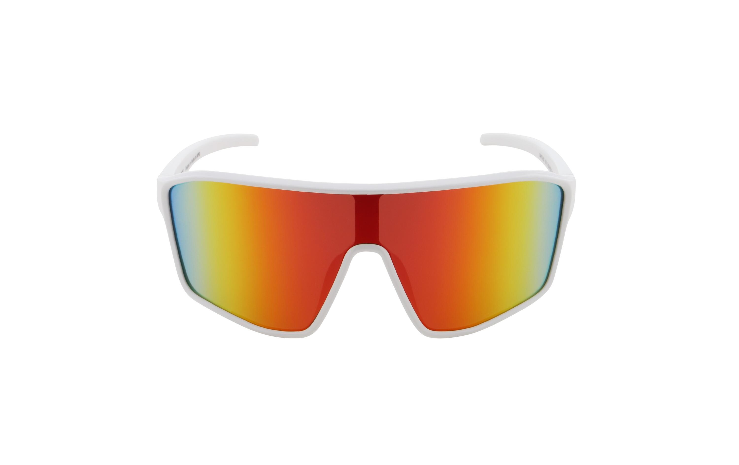 Sportbrille Daft White, Brown with Red MirrorVelobrille