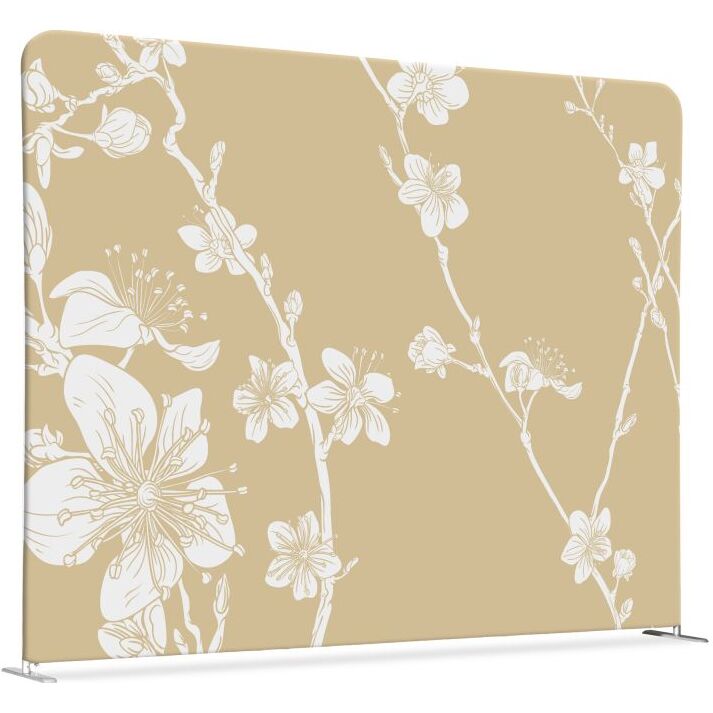 Cloison déco horizontale en tissu motif cerisier japonais - H 150 cm