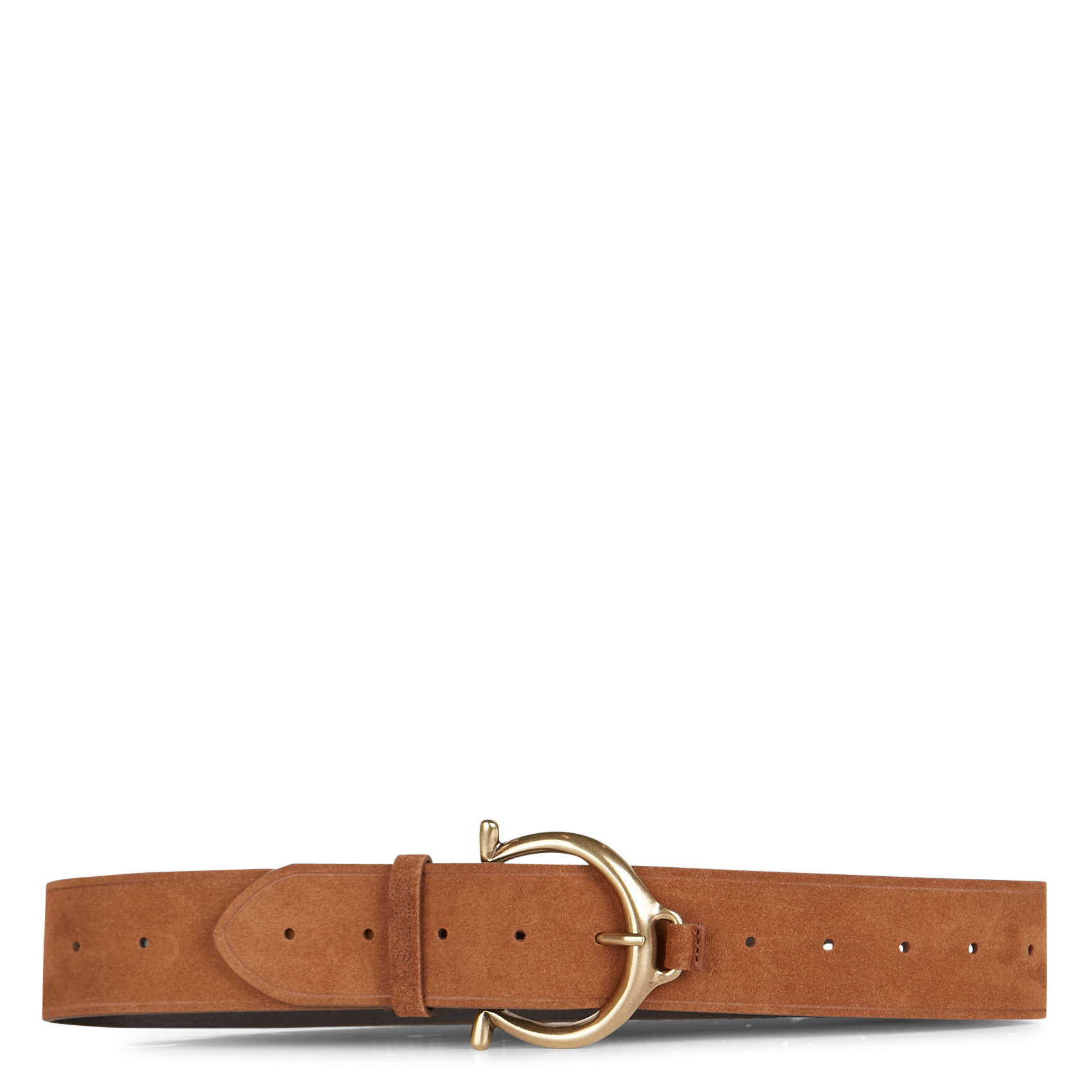 Ceinture en cuir velours | Marron