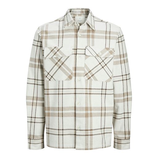 Jack&Jones Raymond Melange Check Overshirt, Cloud Dancer, L