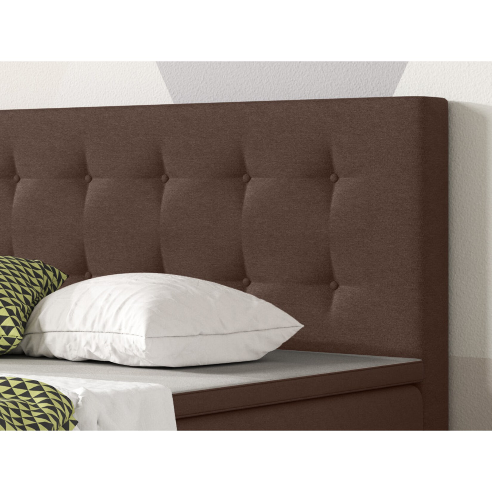 Inter Handels Boxspringbett Köln 140 x 200 cm, braun