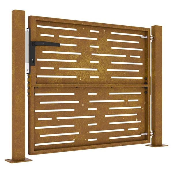 vidaXL Hageport 105x80 cm cortenstål firkantet design