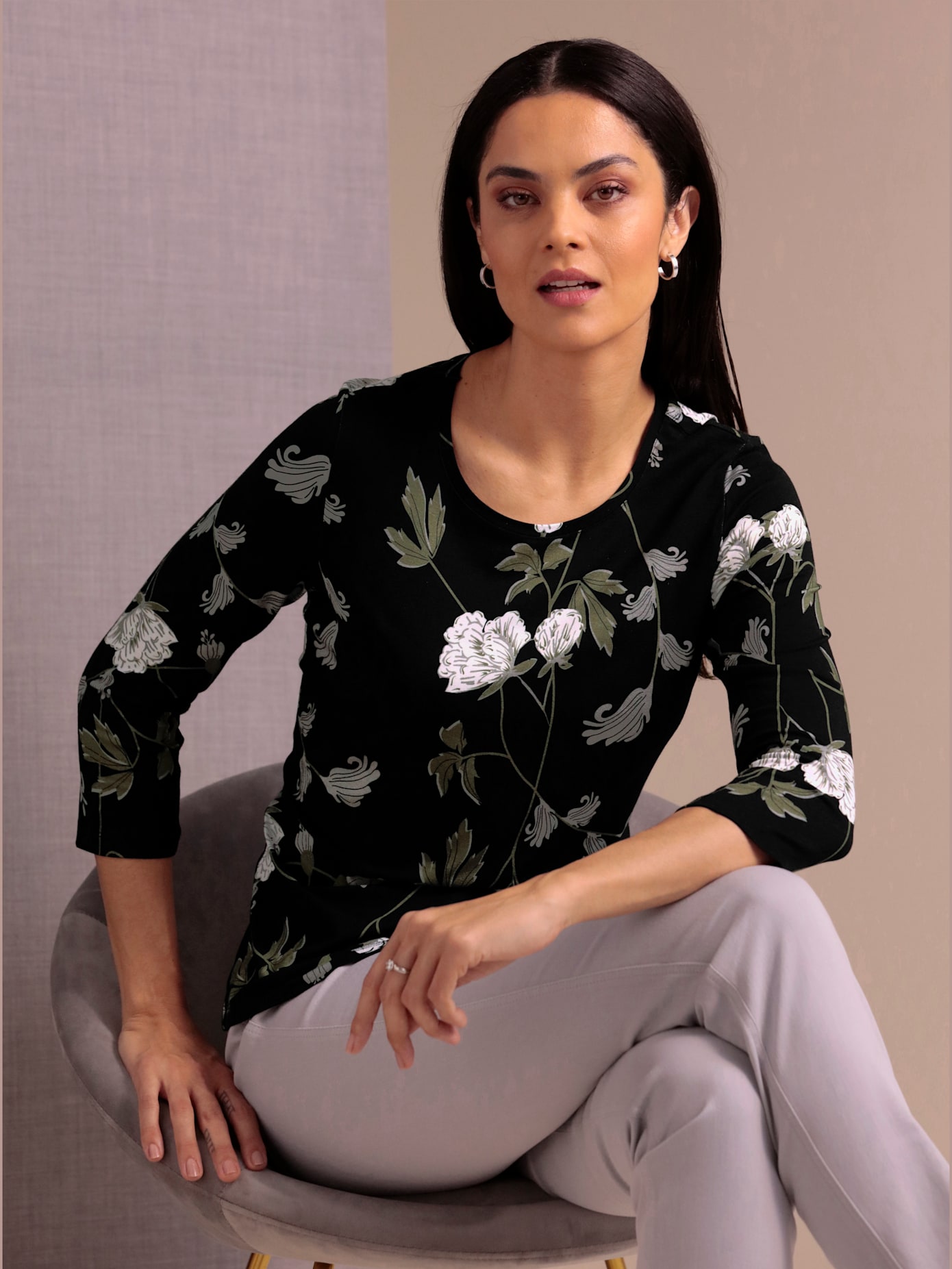 T-shirt viscose et soie 10% soie