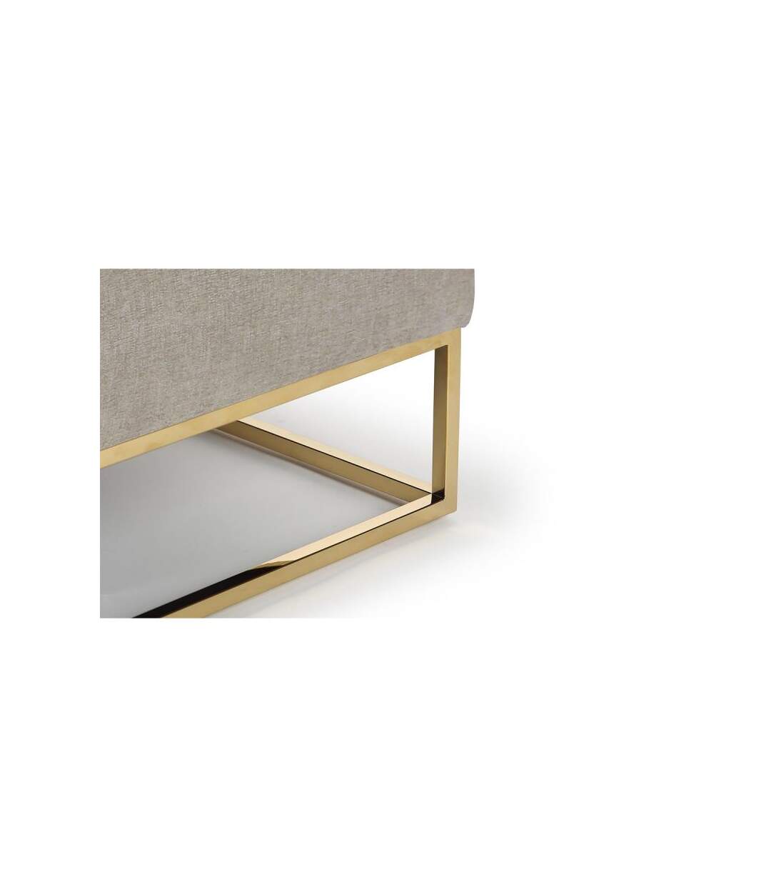 Paris Prix - Pouf Carré En Tissu lakota 90cm Beige