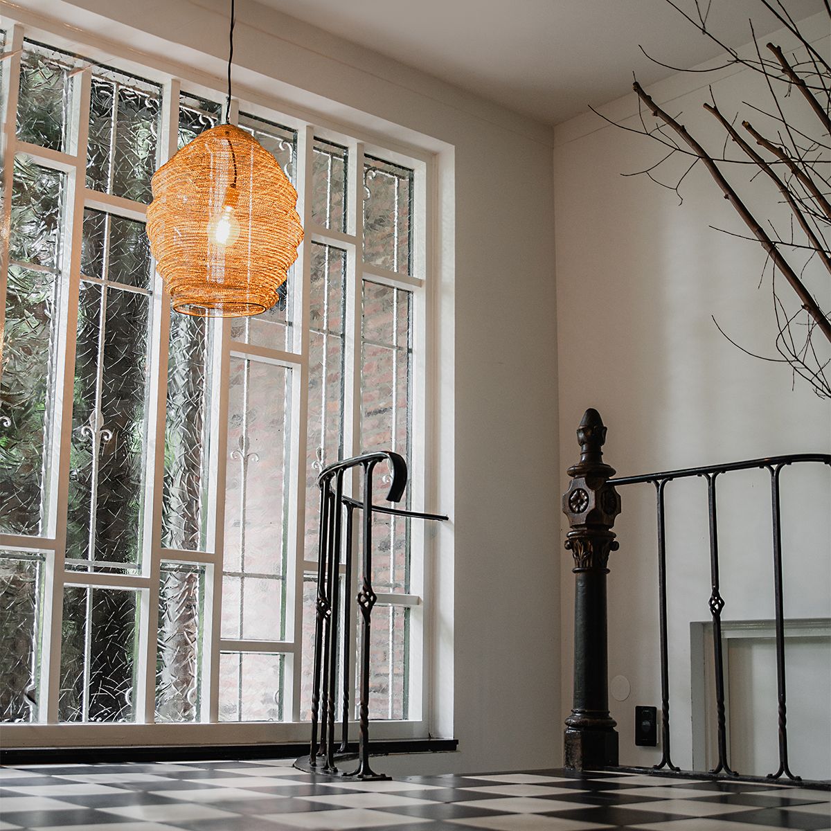 Oosterse hanglamp goud - Nidum