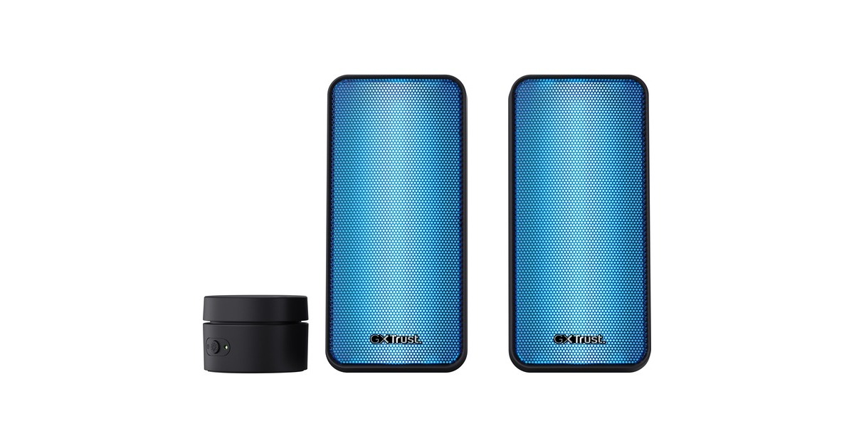 TrustGXT 611 WEZZ ILLUMINATED 2.0 RGB Speaker set pc-luidspreker  (Zwart, RGB leds)