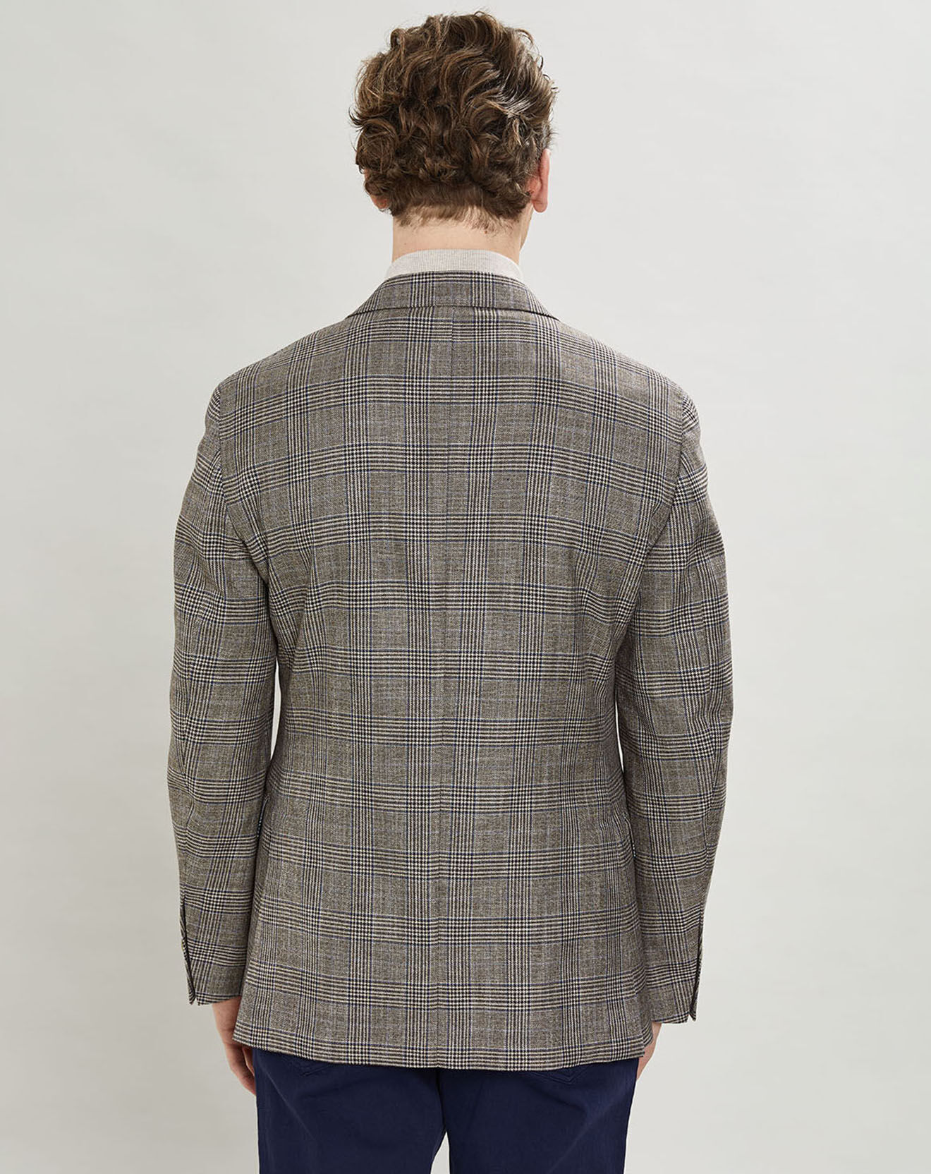 Hackett London Veste Chek imprimée prince de galles beige