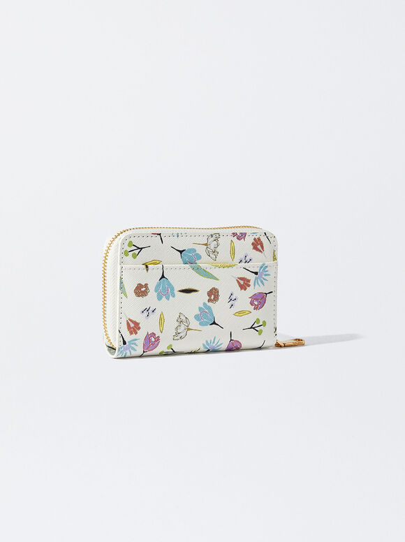 Bolsa com estampa floral - Off-White