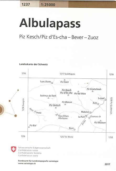 BUNDESAMT - 1237 ALBULAPASS ECHELLE 1 25 000