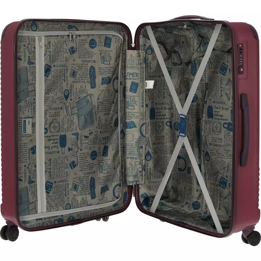 Gabol Balance - 4-Rollen-Trolley L 76 cm plum