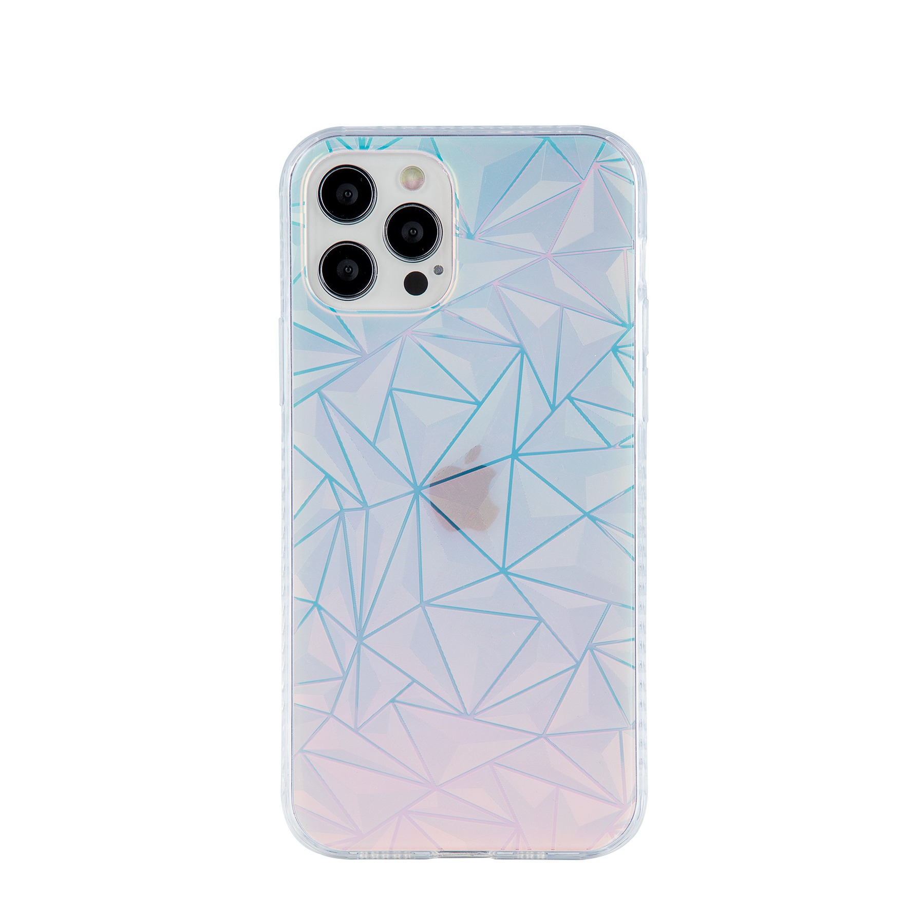 iPhone 13 Pro Hybrid Hülle TPU Bumper   Laser Hologramm Diamanten Look - Transparent