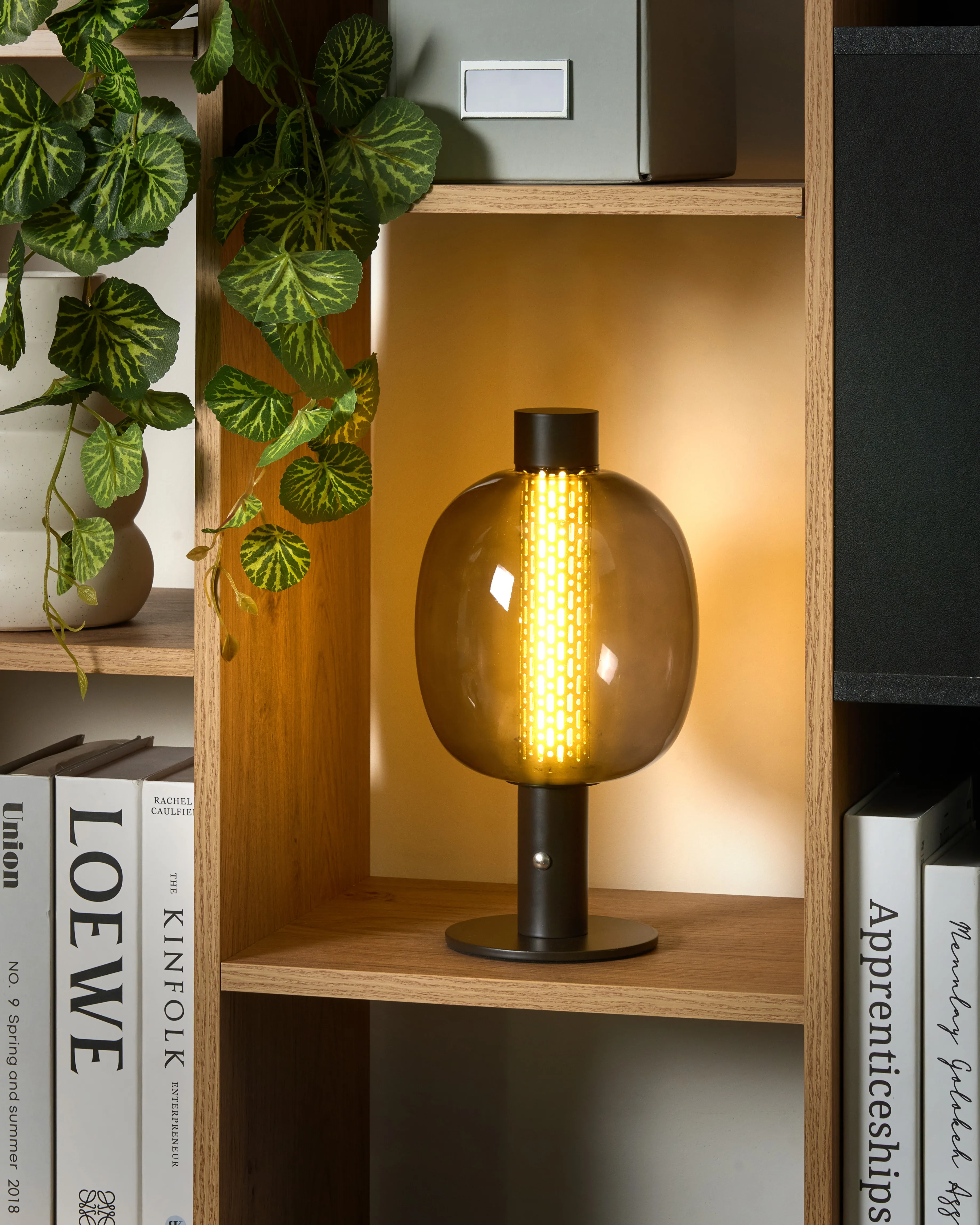 LED draadloze tafellamp PULANGI met dimmer Metaal Zwart