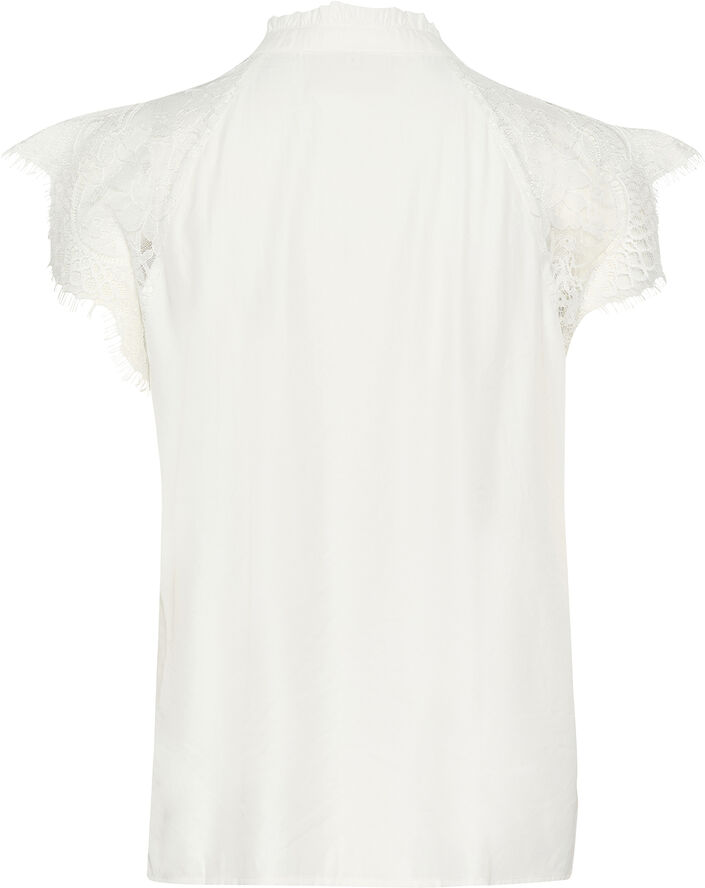 Cream CRNola Lace Blouse Snow white