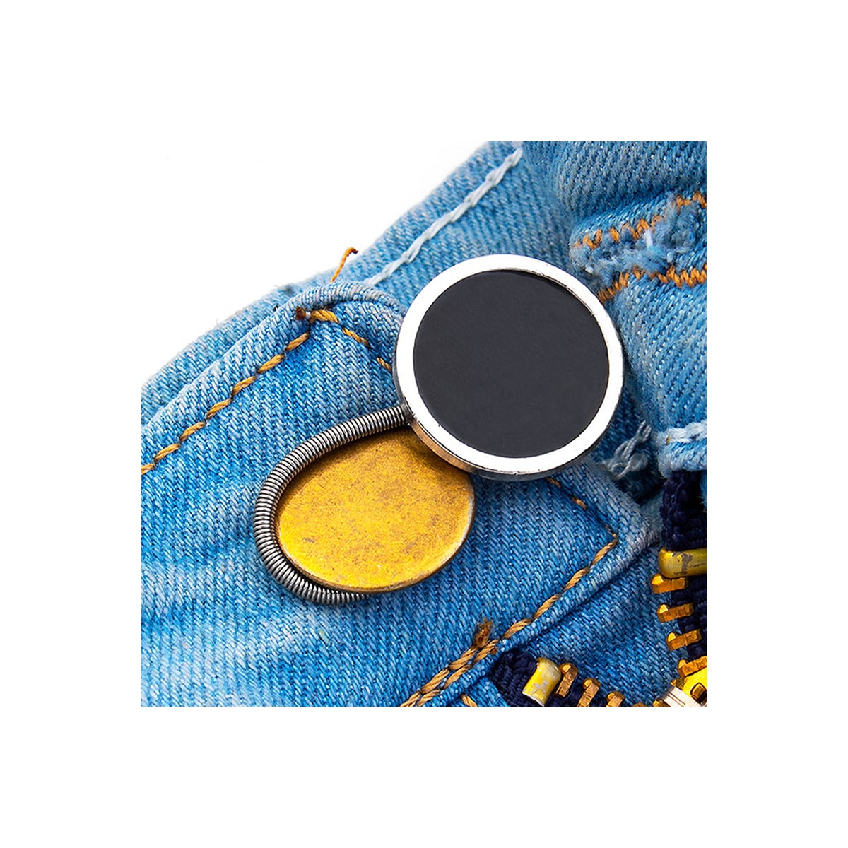 12-paks midjeforlenger for jeans - ingen syknappforlenger 10 mm