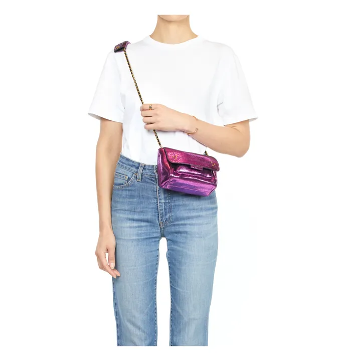 Jérôme Dreyfuss Sac Lulu S Lamé | Lamé Fuxia