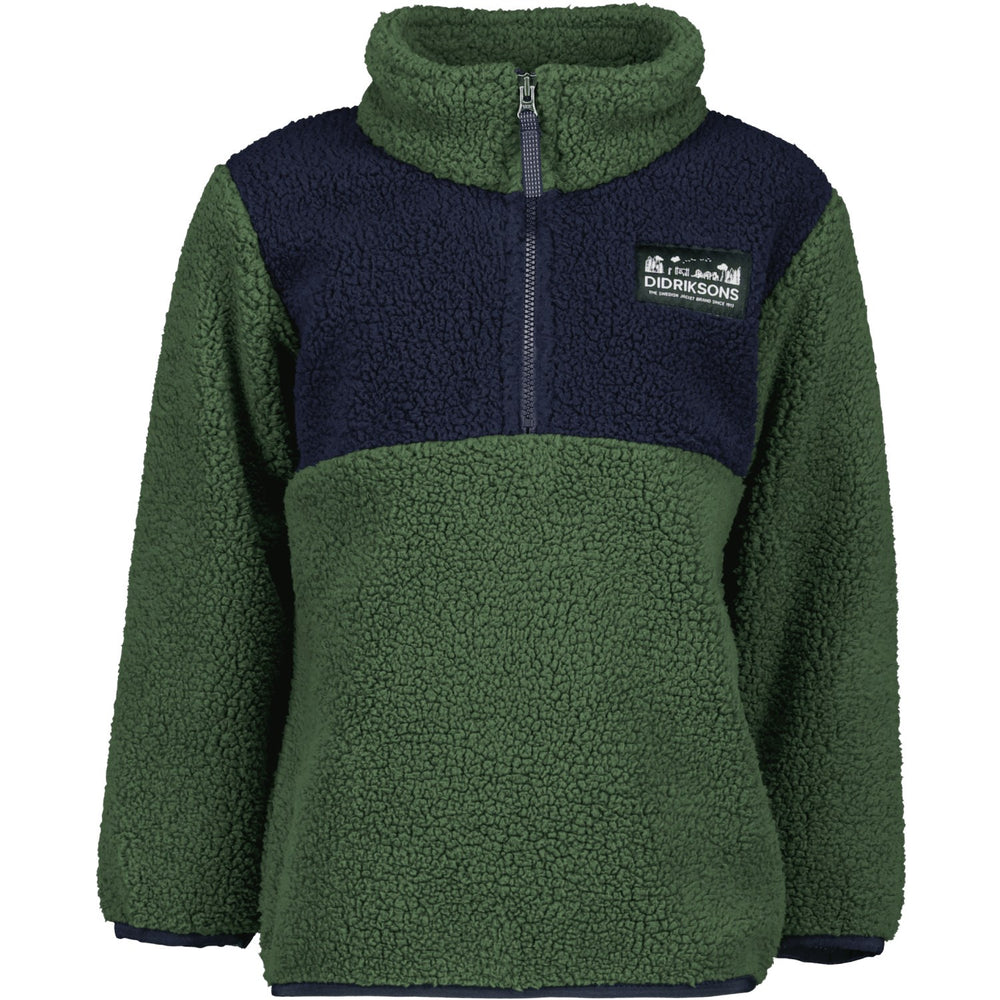 Køb Didriksons Pine Green Gosig Kids Halfzip Fleece Jakke