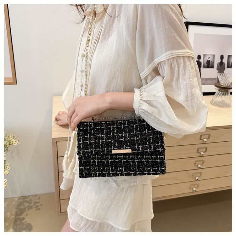 Kleevelind - Tweed Flap Schoudertas