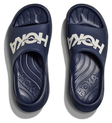 Chaussures de Récupération Hoka Ora Athletic Slide Bleu/Blanc Unisexe